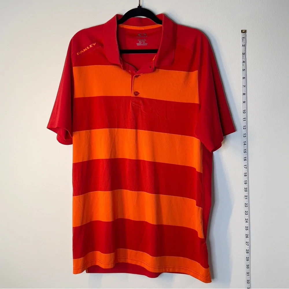 OAKLEY men’s xL Short sleeve orange Polo Shirt